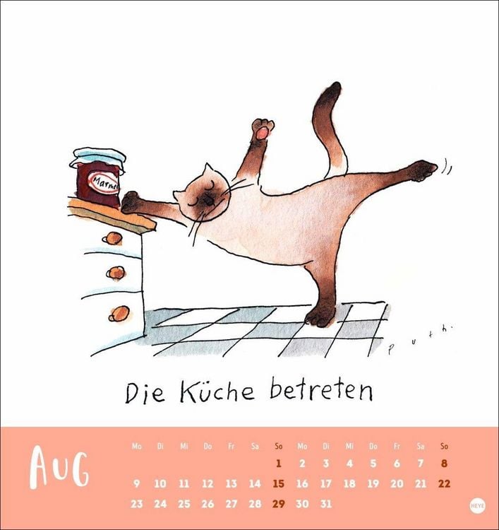 Produktbild: Puth Yoga f&uuml;r die Katz Postkartenkalender 2027