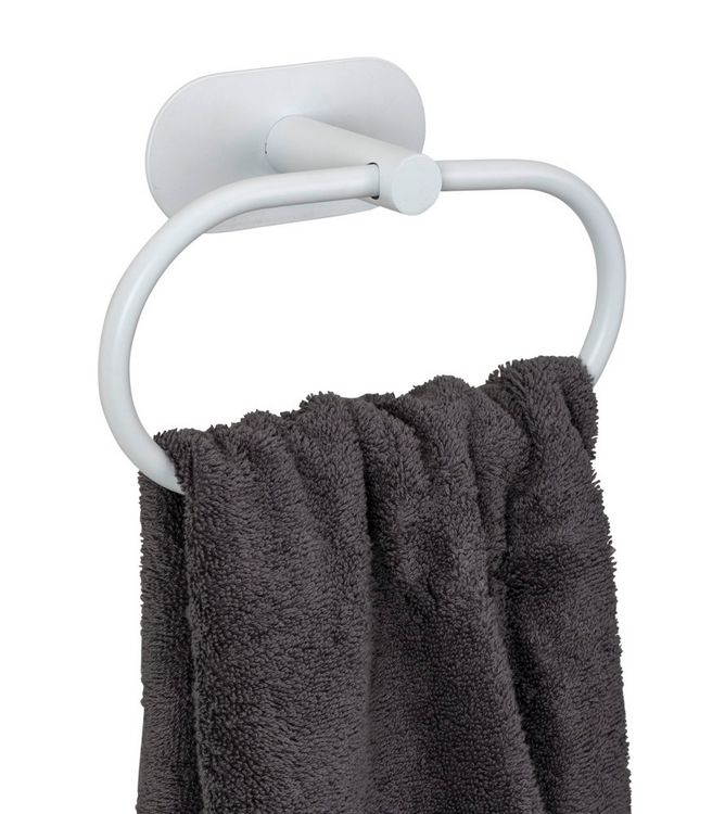 Produktbild: Turbo-Loc&reg; Handtuchring Mod. Orea White matt, aus rostfreiem Edelstahl