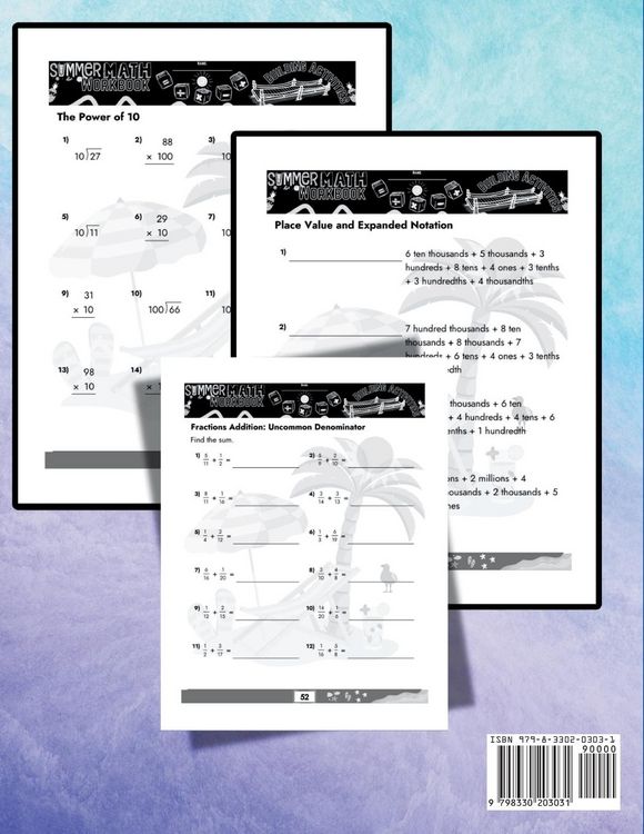 Produktbild: Summer Math Workbook | 4-5 Grade Bridge Building Activities