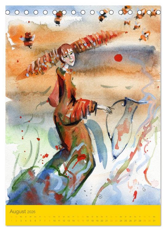 Produktbild: Im Elfenreich- Zauber und Magie der Elfen in sch&ouml;nen Aquarellen (Tischkalender 2026 DIN A5 hoch), CALVENDO Monatskalender
