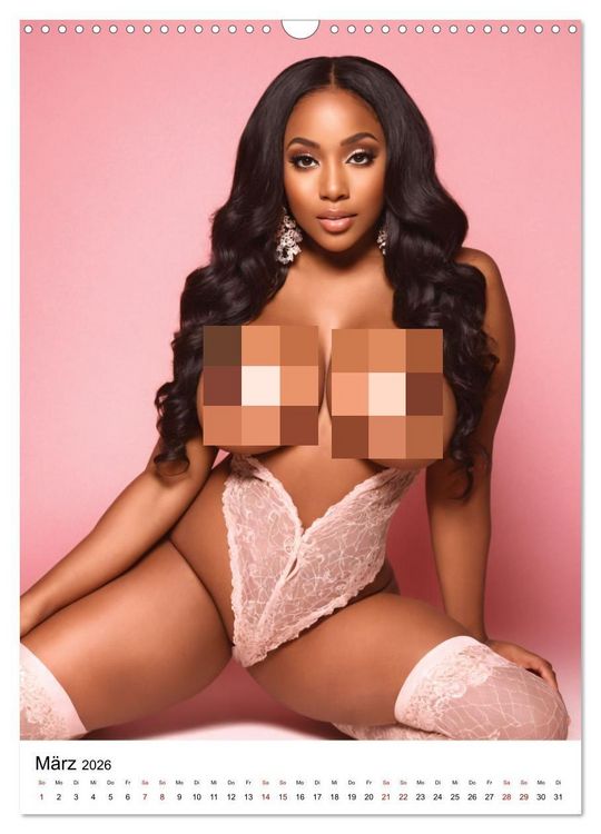 Produktbild: Busty Black - Vollbusige, exotische Frauen (Wandkalender 2026 DIN A3 hoch), CALVENDO Monatskalender