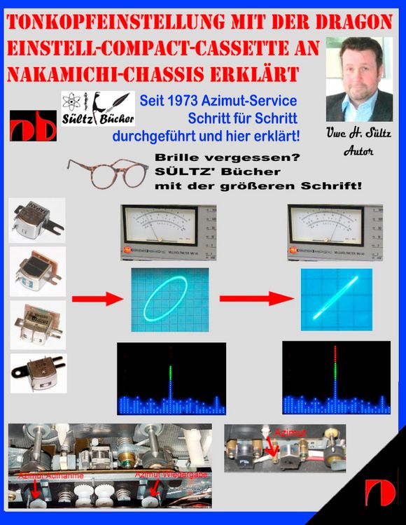 Produktbild: Tonkopfeinstellung mit der DRAGON Einstell-Compact-Cassette an NAKAMICHI-Chassis erkl&auml;rt