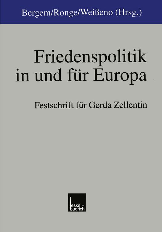 Produktbild: Friedenspolitik in und f&uuml;r Europa