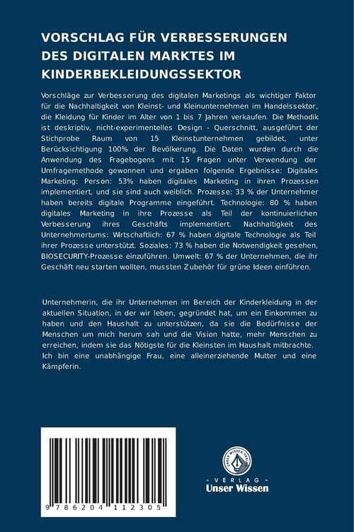 Produktbild: Vorschlag f&uuml;r Verbesserungen des Digitalen Marktes im Kinderbekleidungssektor
