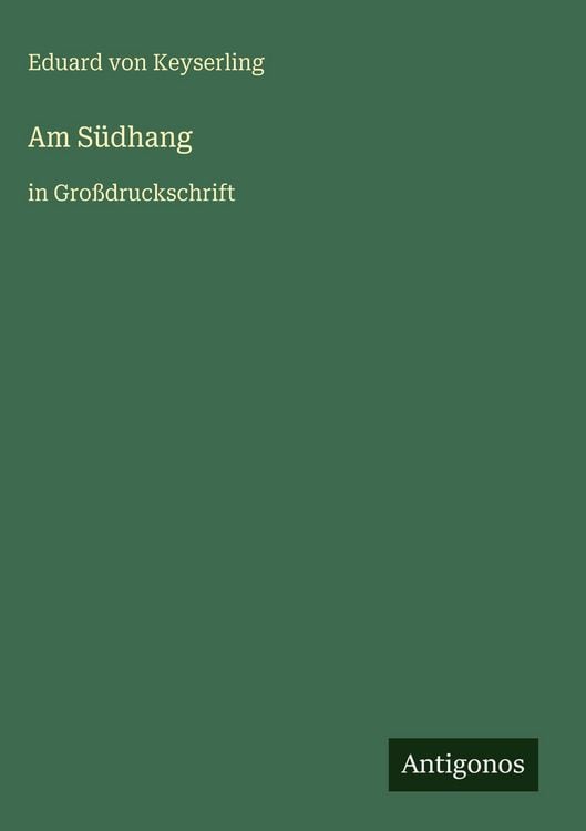 Produktbild: Am S&uuml;dhang