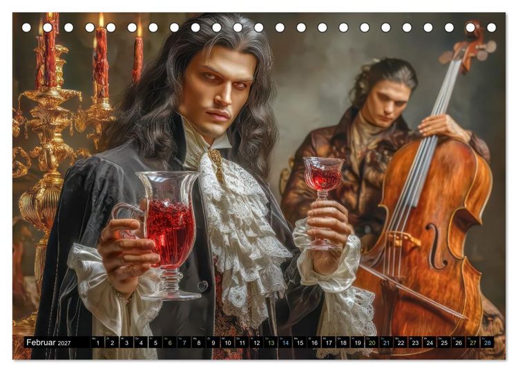 Produktbild: Vampire - Blutdurstige Nachtgestalten (Tischkalender 2027 DIN A5 quer), CALVENDO Monatskalender