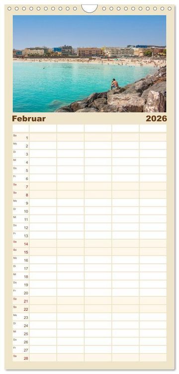 Produktbild: Familienplaner 2026 - Fuerteventura &ndash; Von Str&auml;nden und Bergen mit 5 Spalten (Wandkalender, 21 x 45 cm) CALVENDO