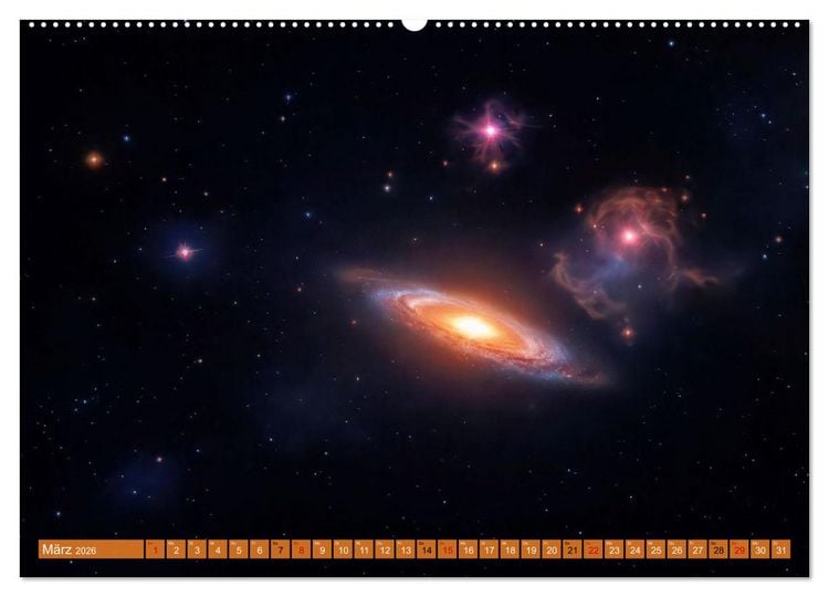Produktbild: Gammablitze im Universum (Wandkalender 2026 DIN A2 quer), CALVENDO Monatskalender