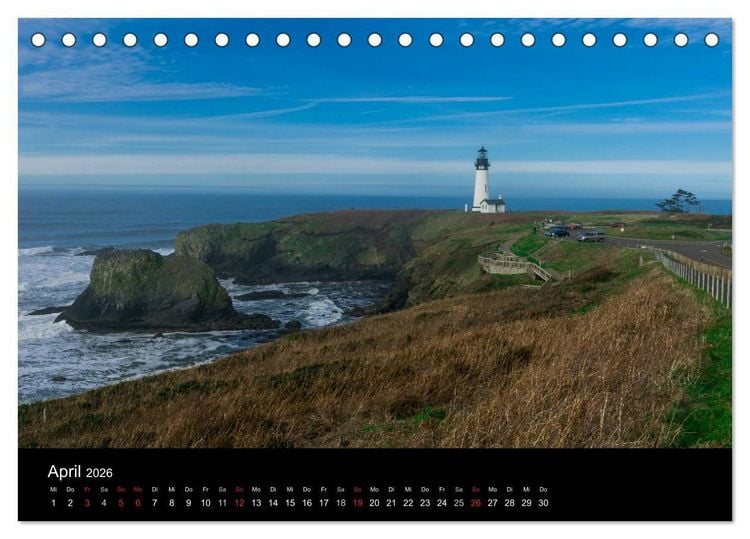 Produktbild: Die Oregon-K&uuml;ste (Tischkalender 2026 DIN A5 quer), CALVENDO Monatskalender