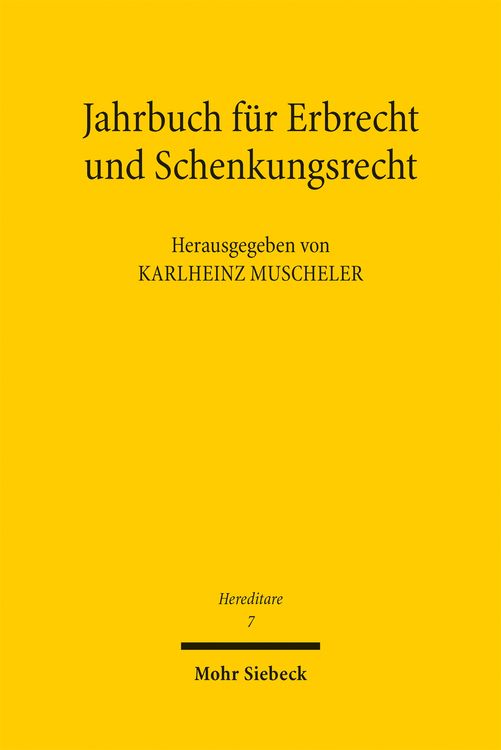 Produktbild: Jahrbuch f&uuml;r Erbrecht und Schenkungsrecht