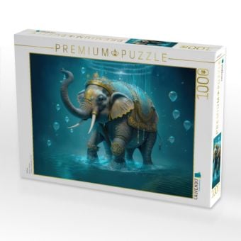 Produktbild: CALVENDO Puzzle Elefant | 1000 Teile Lege-Gr&ouml;&szlig;e 64x48cm Foto-Puzzle f&uuml;r gl&uuml;ckliche Stunden