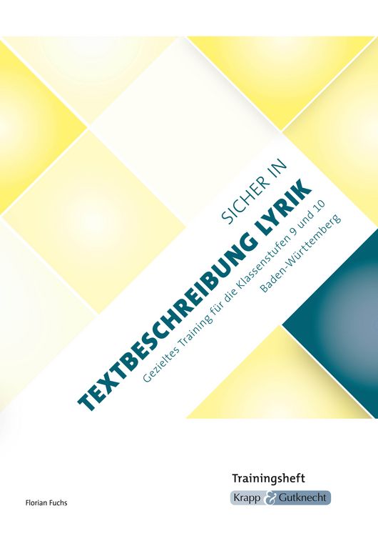 Produktbild: Sicher in Textbeschreibung Lyrik &ndash; Baden-W&uuml;rttemberg &ndash; Trainingsheft