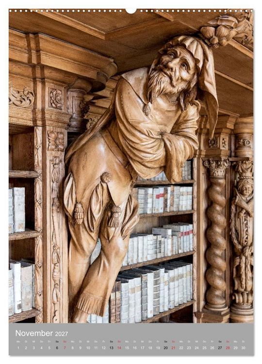 Produktbild: Waldsassen Stiftsbibliothek (hochwertiger Premium Wandkalender 2027 DIN A2 hoch), Kunstdruck in Hochglanz