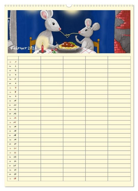 Produktbild: Mats Maus und seine Freunde (Wandkalender 2026 DIN A2 hoch), CALVENDO Monatskalender
