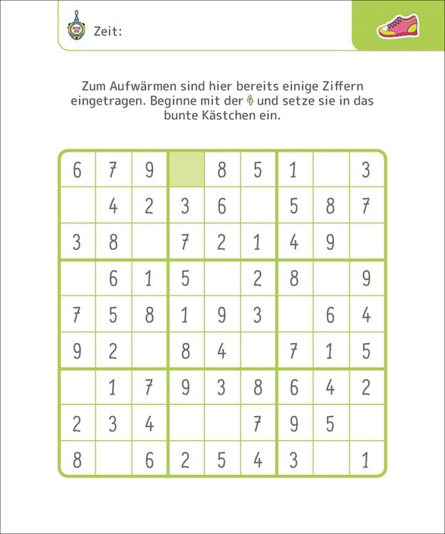 Produktbild: Sudokus f&uuml;r clevere Kids 8+ [gr&uuml;n]