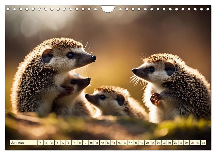 Produktbild: Igel - Wildtier des Jahres 2024 (Wandkalender 2026 DIN A4 quer), CALVENDO Monatskalender