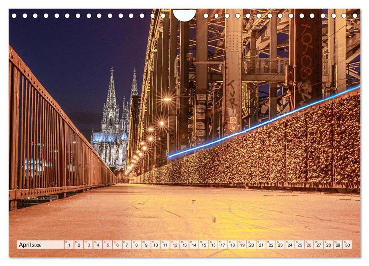 Produktbild: K&ouml;lsche Impressionen bei Tag und Nacht (Wandkalender 2026 DIN A4 quer), CALVENDO Monatskalender
