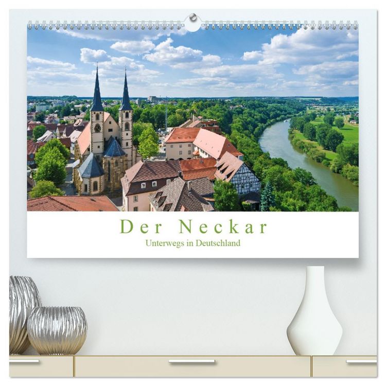 Produktbild: Der Neckar - Unterwegs in Deutschland (hochwertiger Premium Wandkalender 2026 DIN A2 quer), Kunstdruck in Hochglanz