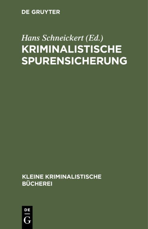 Produktbild: Kriminalistische Spurensicherung