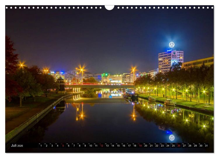 Produktbild: City Lights Saarbr&uuml;cken (Wandkalender 2026 DIN A3 quer), CALVENDO Monatskalender