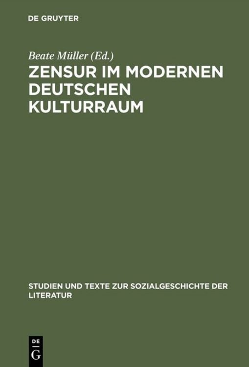 Produktbild: Zensur im modernen deutschen Kulturraum