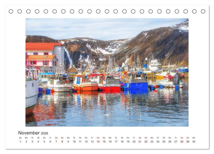 Produktbild: Norwegens K&uuml;stenst&auml;dte (Tischkalender 2026 DIN A5 quer), CALVENDO Monatskalender