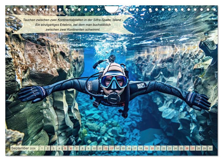 Produktbild: Abenteuerideen f&uuml;r Adrenalin Junkies (Wandkalender 2026 DIN A4 quer), CALVENDO Monatskalender