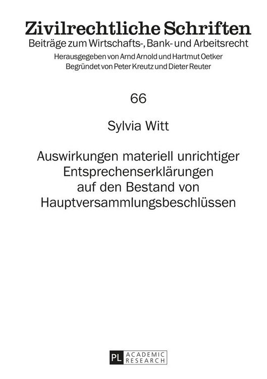 Produktbild: Auswirkungen materiell unrichtiger Entsprechenserkl&auml;rungen auf den Bestand von Hauptversammlungsbeschl&uuml;ssen