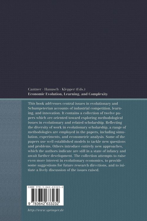 Produktbild: Economic Evolution, Learning, and Complexity