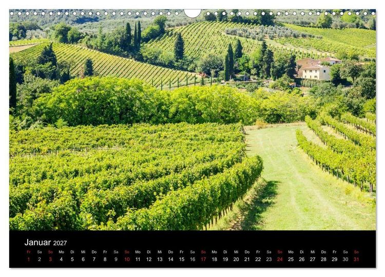Produktbild: Toskana Landschaften (Wandkalender 2027 DIN A3 quer), CALVENDO Monatskalender