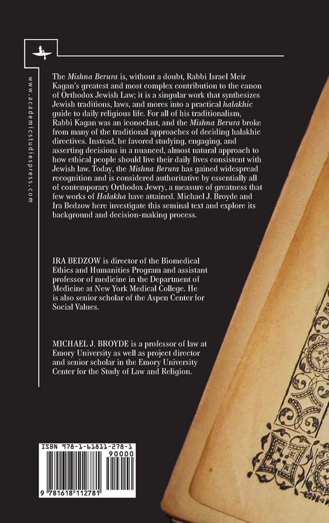 Produktbild: The Codification of Jewish Law and an Introduction to the Jurisprudence of the Mishna Berura