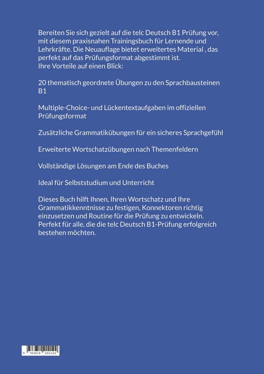 Produktbild: SPRACHBAUSTEINE B1 DEUTSCH 20 &Uuml;bungen zur Pr&uuml;fungsvorbereitung