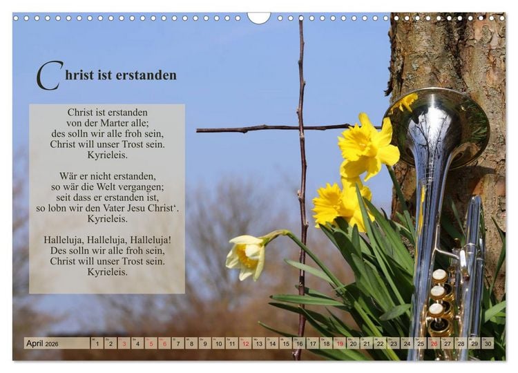 Produktbild: Lieder f&uuml;r Blechbl&auml;ser (Wandkalender 2026 DIN A3 quer), CALVENDO Monatskalender