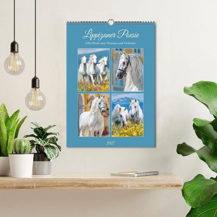 Produktbild: Lippizaner Poesie. Edle Pferde zum Tr&auml;umen und Verlieben (Wandkalender 2027 DIN A3 hoch), CALVENDO Monatskalender