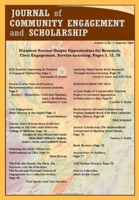 Produktbild: Journal Of Community Engagemen