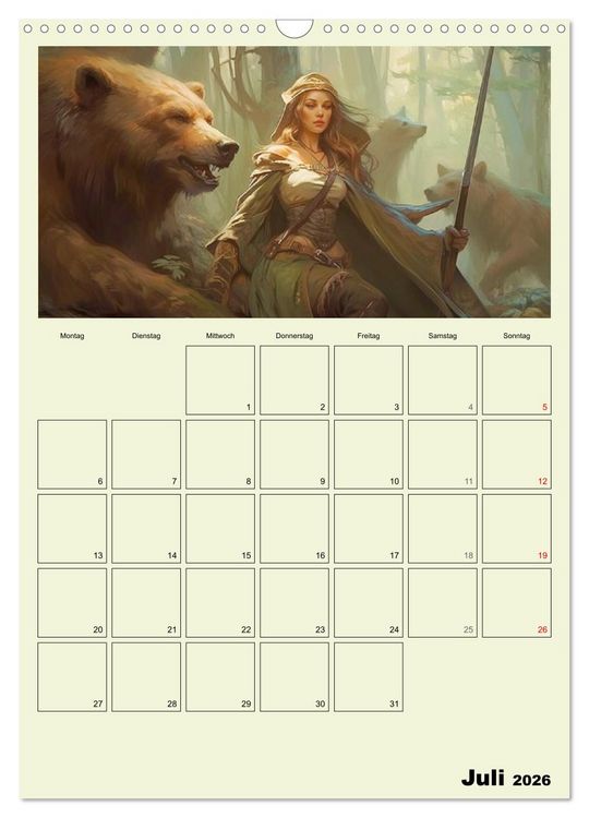 Produktbild: Im Zauberwald. Mystische Fabelwesen (Wandkalender 2026 DIN A3 hoch), CALVENDO Monatskalender