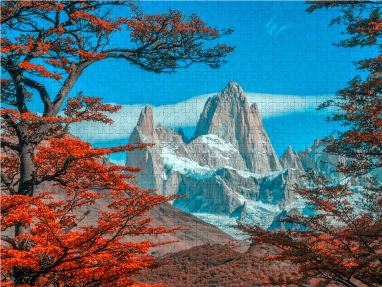 Produktbild: CALVENDO Puzzle Mount Fitz Roy in Los Glaciares National Park, Patagonien, Argentinien | 1000 Teile Lege-Gr&ouml;&szlig;e 64x48cm Foto-Puzzle f&uuml;r gl&uuml;ckliche Stun