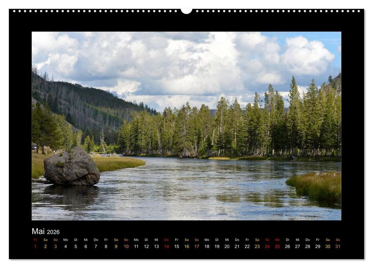 Produktbild: Yellowstone - Wunder der Natur (Wandkalender 2026 DIN A2 quer), CALVENDO Monatskalender