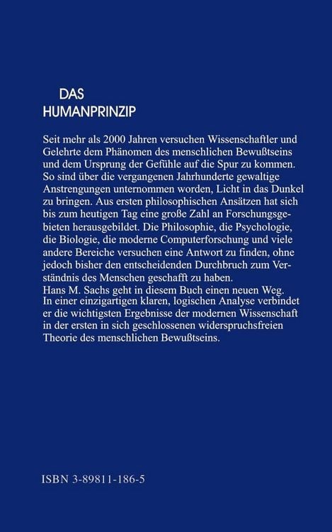 Produktbild: Das Humanprinzip