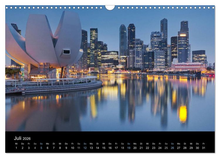 Produktbild: Metropolen zur blauen Stunde 2026 (Wandkalender 2026 DIN A3 quer), CALVENDO Monatskalender
