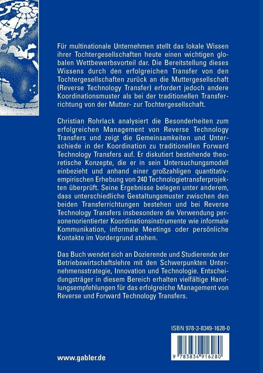 Produktbild: Reverse Technology Transfer in multinationalen Unternehmen