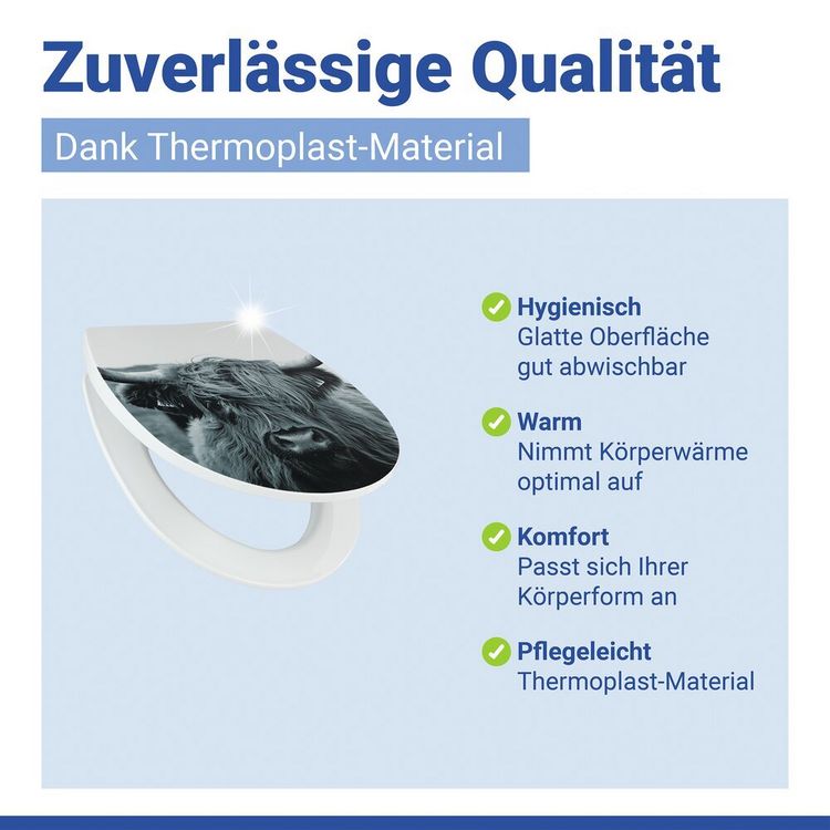 Produktbild: WC Sitz Mod. Yak, Toilettendeckel mit Absenkautomatik und Motiv