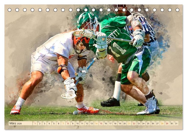 Produktbild: Ich liebe Lacrosse (Tischkalender 2026 DIN A5 quer), CALVENDO Monatskalender