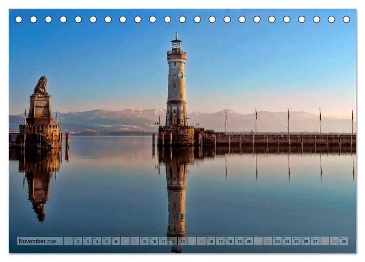 Produktbild: Leuchtt&uuml;rme - maritime Wegweiser in Deutschland (Tischkalender 2026 DIN A5 quer), CALVENDO Monatskalender
