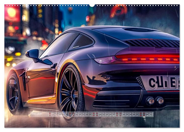Produktbild: Fantasievolle Rennautos - Im Rausch der Geschwindigkeit (Wandkalender 2026 DIN A2 quer), CALVENDO Monatskalender