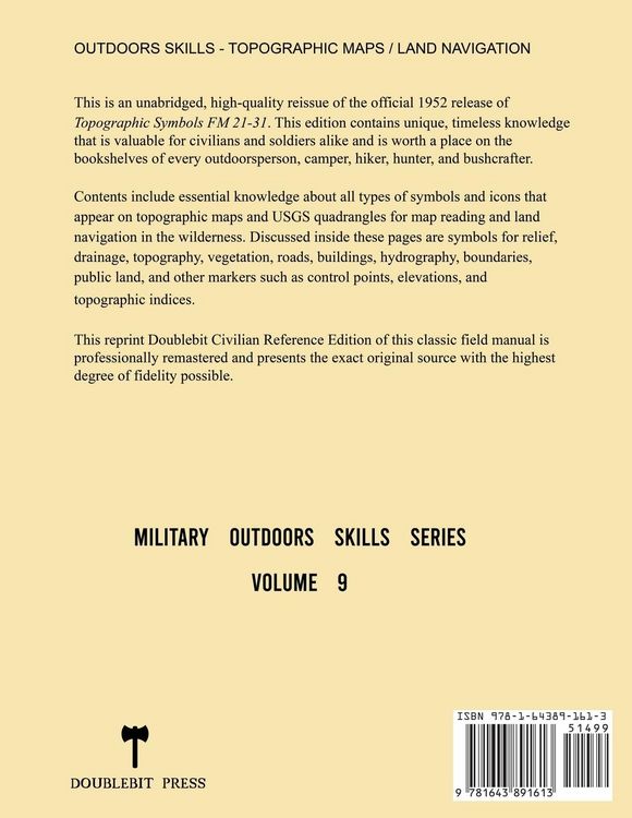 Produktbild: Topographic Symbols - FM 21-31 US Army Field Manual (1952 Civilian Reference Edition)