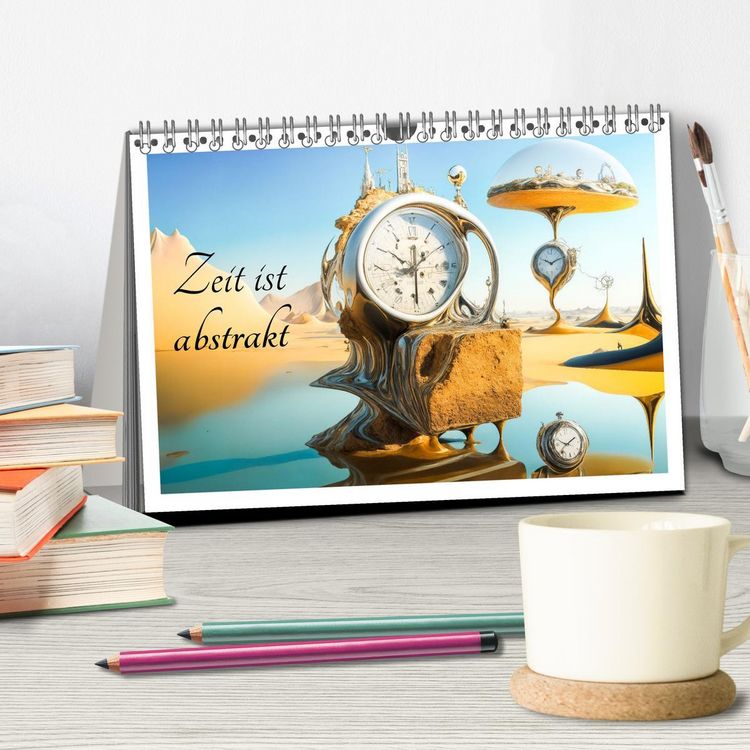 Produktbild: Zeit ist abstrakt (Tischkalender 2026 DIN A5 quer), CALVENDO Monatskalender