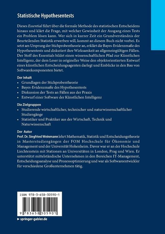 Produktbild: Statistische Hypothesentests