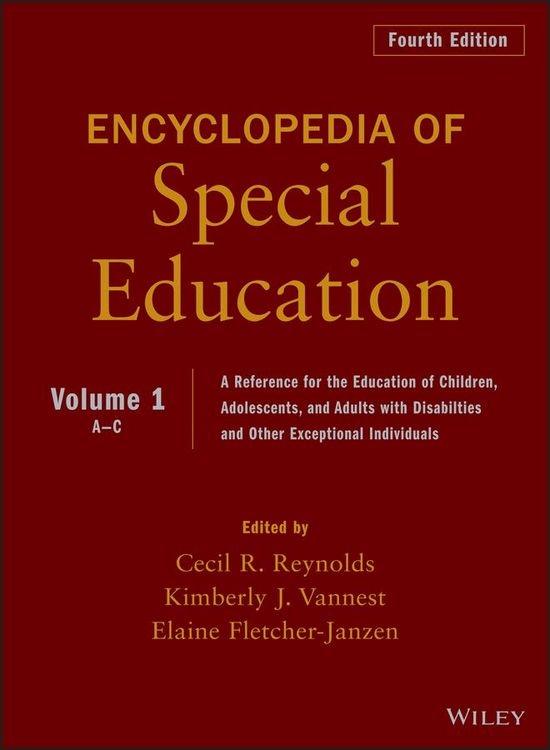 Produktbild: Encyclopedia of Special Education. A Reference for the Education of Children, Adolescents, and Adults Disabilities and Other Exceptional Individuals