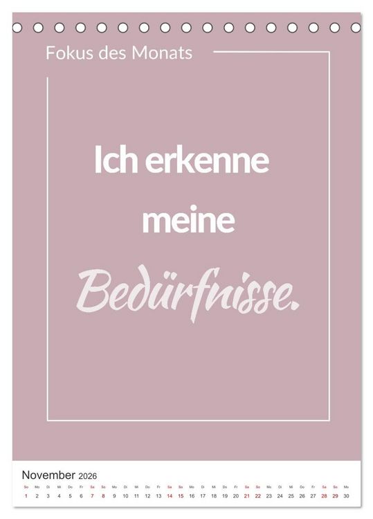 Produktbild: Achtsamkeitskalender: Mehr Achtsamkeit im Alltag mit dem Fokus des Monats (Tischkalender 2026 DIN A5 hoch), CALVENDO Monatskalender
